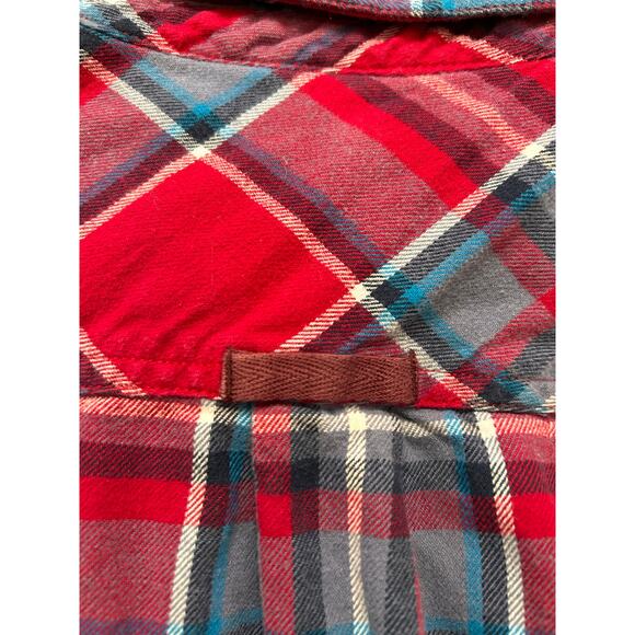 Tea Collection Red and Blue Flannel Shirt, Size 8 - Picture 6 of 7